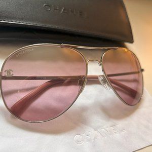 Chanel Pilot Sunglasses, Pink